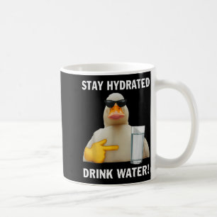 Caneca De Café Mantenha-se Hidrata Beber Água Funny Meme Pato