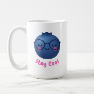 Caneca De Café Mantenha-se Legal - Design de Blueberry TropiCool