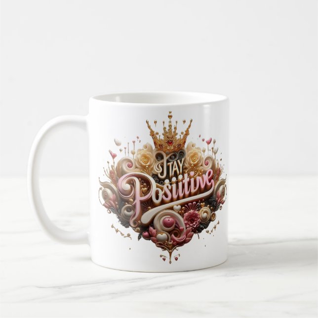 Caneca De Café Mantenha-se positivo" Mug - um presente perfeito d (Esquerda)