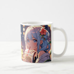 Caneca De Café Mantenha-se selvagem - Mug Floral - Peônia Aquosa 