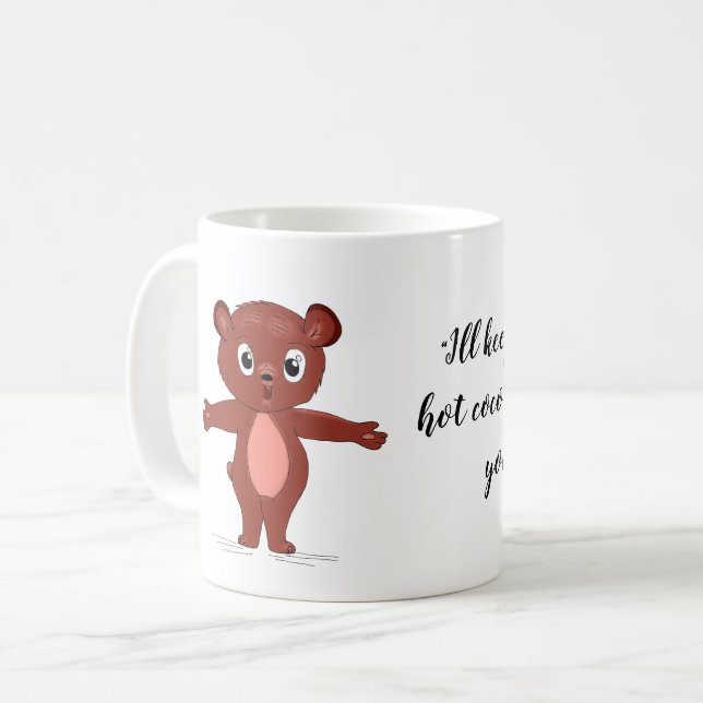 Caneca De Café Mantenha seu COCO seguro Bear Mug (Frente Esquerda)