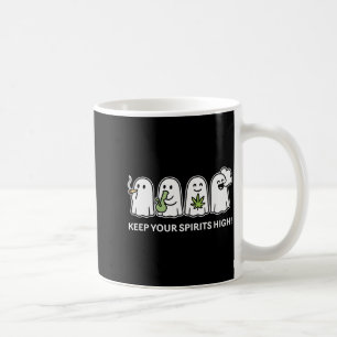 Caneca De Café Mantenha Seus Ânimos Altos Fantasma Fumando Maconh