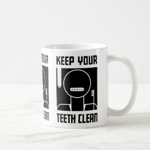 Caneca De Café Mantenha seus dentes limpos