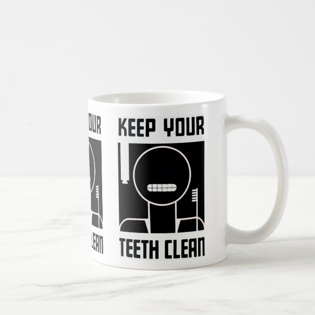 Caneca De Café Mantenha seus dentes limpos (Direita)