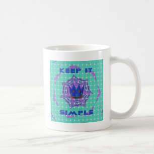 Caneca De Café Mantenha Simples: A Arte Real De Padrão De Clareza