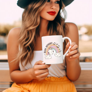 Caneca De Café Mantenha Spooky Retro Groovy Halloween