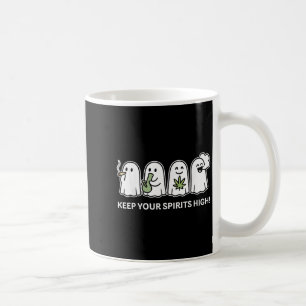Caneca De Café Mantenha Suas Espíritos Alto Fumando Farinha