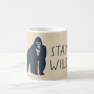 Caneca De Café Mantenha Wild Gorilla Silhouette
