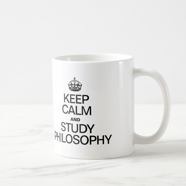 CANECA DE CAFÉ MANTER A CALMA E ESTUDAR A FILOSOFIA (Direita)