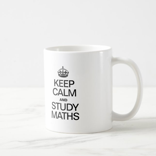 CANECA DE CAFÉ MANTER A CALMA E ESTUDAR A MATEMÁTICA (Direita)