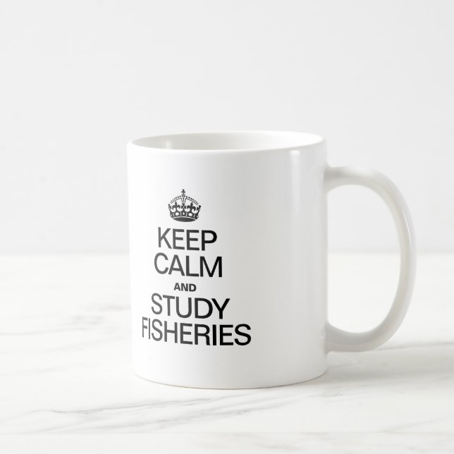 CANECA DE CAFÉ MANTER A PESCA DE CALMA E ESTUDAR (Direita)
