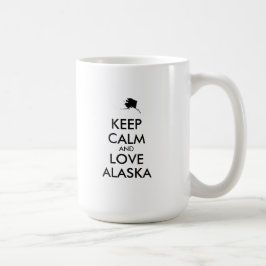Caneca De Café MANTER CALM e AMAR ALASKA personalizáveis