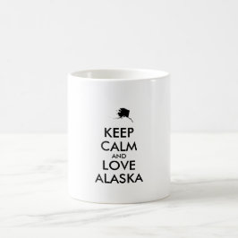 Caneca De Café MANTER CALM e AMAR ALASKA personalizáveis
