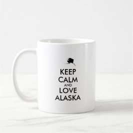 Caneca De Café MANTER CALM e AMAR ALASKA personalizáveis