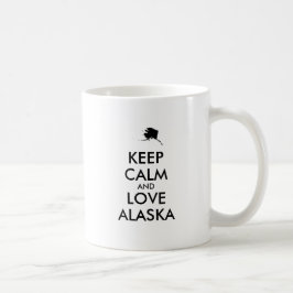 Caneca De Café MANTER CALM e AMAR ALASKA personalizáveis