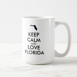 Caneca De Café MANTER CALM e AMAR FLORIDA personalizável
