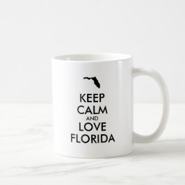Caneca De Café MANTER CALM e AMAR FLORIDA personalizável