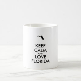 Caneca De Café MANTER CALM e AMAR FLORIDA personalizável