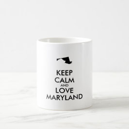 Caneca De Café MANTER CALM e AMAR MARYLAND personalizáveis