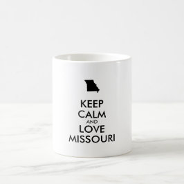 Caneca De Café MANTER CALM e AMAR MISSOURI personalizáveis