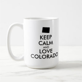 Caneca De Café MANTER CALM e AMOR COLORADO personalizáveis