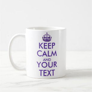 Caneca De Café MANTER CALM E Criar seu próprio texto lado1 e lad