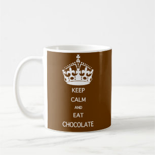 CANECA DE CAFÉ MANTER CALMA COMER CHOCOLATE