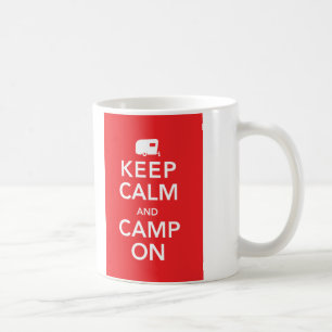 Caneca De Café Manter Calma e Acampamento - RV Glamping Mug