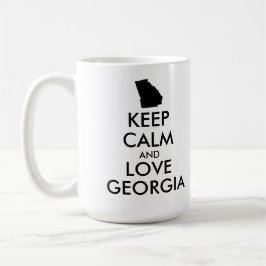 Caneca De Café MANTER CALMA E AMAR GEÓRGIA personalizáveis