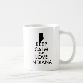 Caneca De Café MANTER CALMA E AMOR personalizáveis INDIANA