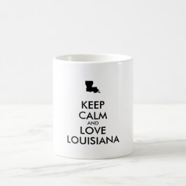 Caneca De Café MANTER CALMA E AMOR personalizáveis LOUISIANA
