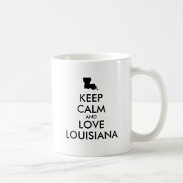 Caneca De Café MANTER CALMA E AMOR personalizáveis LOUISIANA