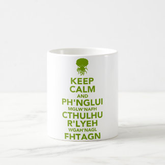 Caneca De Café Manter Calma e Fhtagn