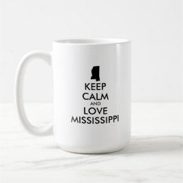 Caneca De Café MANTER CALMO E AMAR MISSISSIPPI personalizável
