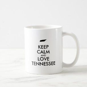 Caneca De Café Manter calmo e amar o tennessee personalizável