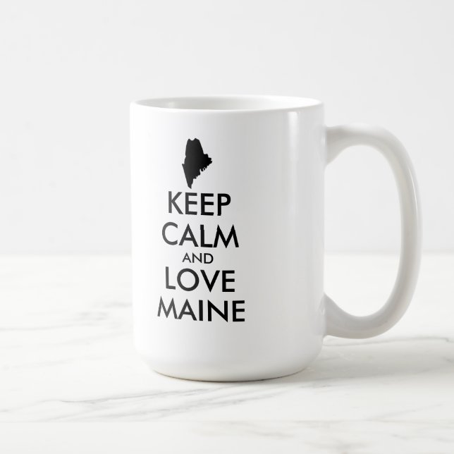 Caneca De Café MANTER CALMO e AMOR personalizáveis (Direita)