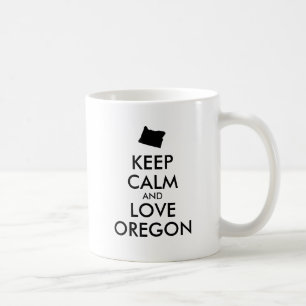 Caneca De Café Manter calmo e amor personalizáveis OREGON