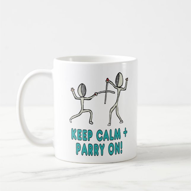 Caneca De Café Manter Fenciação Calma (Esquerda)