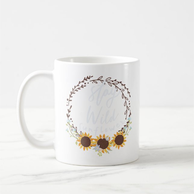 Caneca De Café manter girassol selvagem (Esquerda)