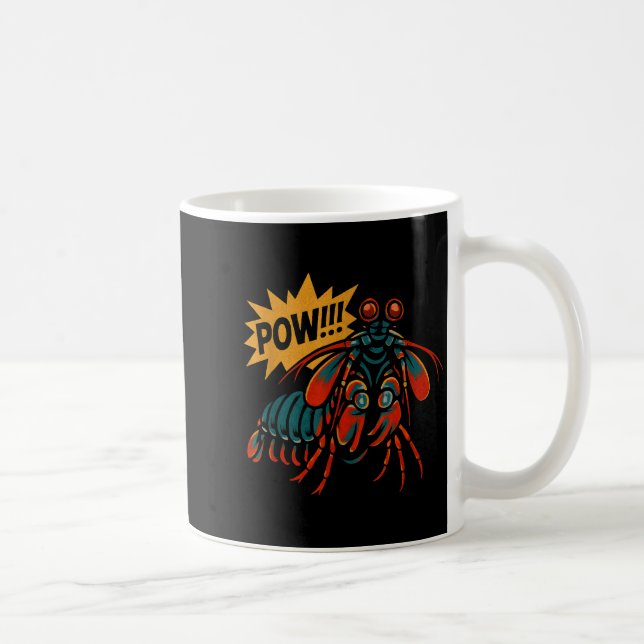 Caneca De Café Mantis Shrimp W Punch Funny Ocean Animal  (Direita)