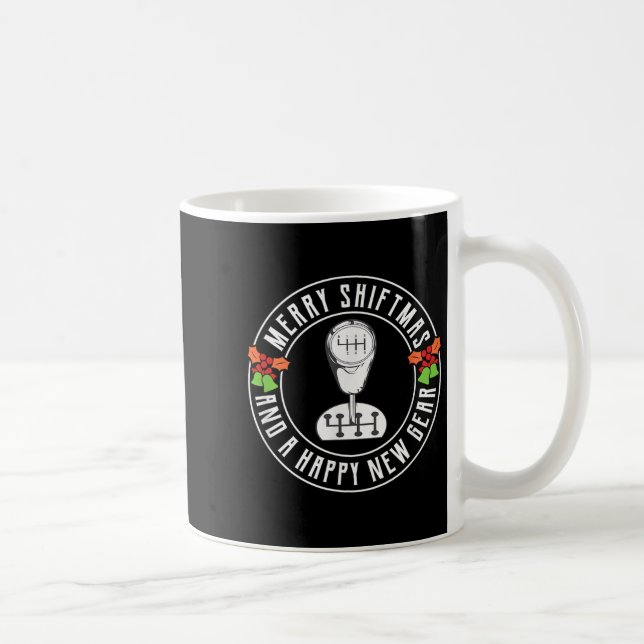 Caneca De Café Manual de Natal Tema Transmissão Manual Alegre (Direita)