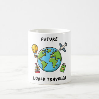 Caneca De Café Manutenção da Aventura de Viajantes do Mundo Futur