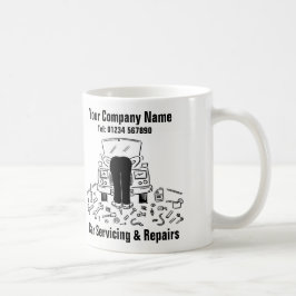 Caneca De Café Manutenção e reparos de carros de garagem divertid