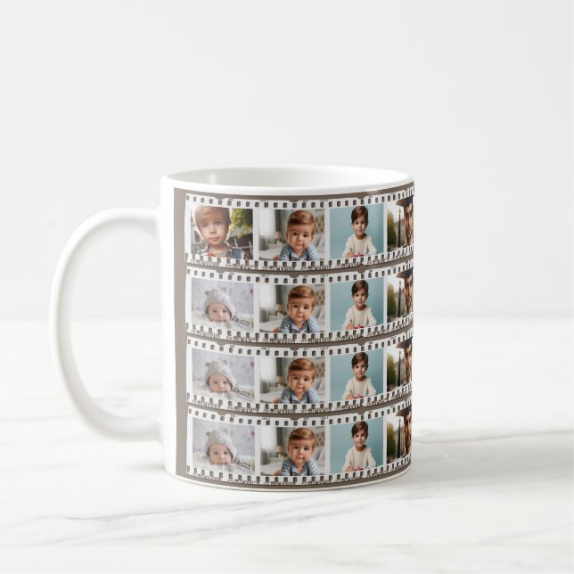 Caneca De Café Manutenção personalizada de 16 fotos da família e  (Esquerda)