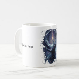 Caneca De Café Mão Cósmica Fantasia Sombria