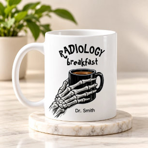 Caneca De Café Mão de Esqueleto Divertida Radiologia Café da Manh