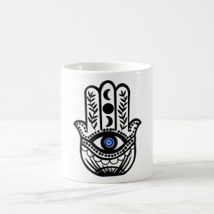 Caneca De Café Mão de Hamsa Fatima Mau Eye