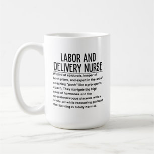 Caneca De Café Mão de obra e enfermeiro responsável pela entrega