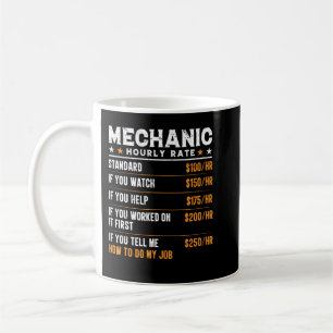 Caneca De Café Mão De Obra Mecânica De Motociclismo