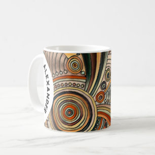Caneca De Café Mão Desenhada por EDDArt - Pensamentos 1